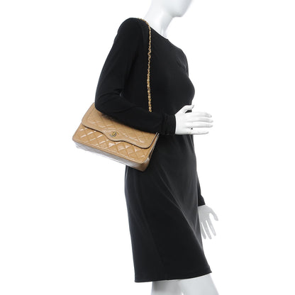 Chanel Lambskin Quilted Medium Single Flap Beige 2 of 22