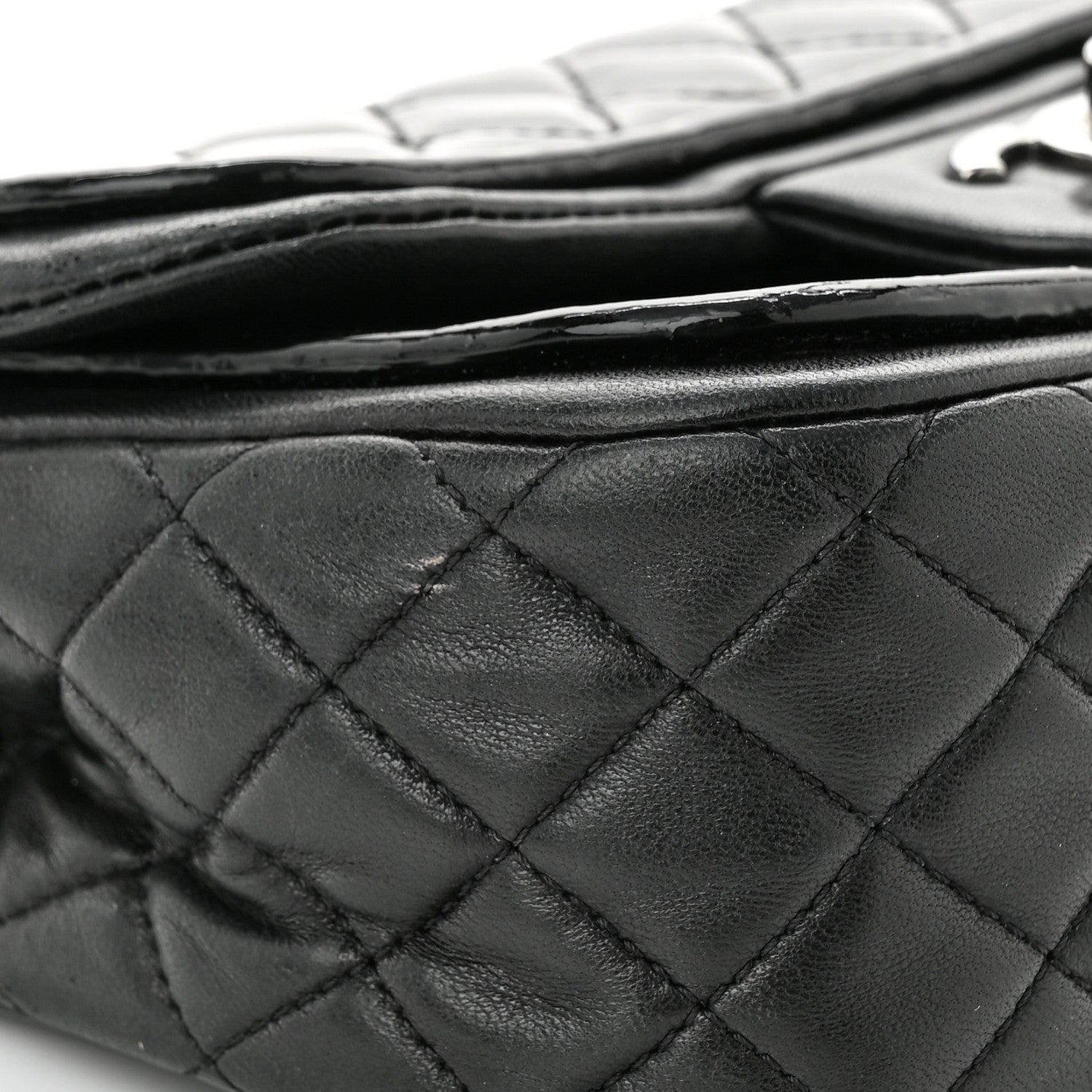 Chanel Lambskin Patent Quilted Twist Mini Flap Black 11 of 11