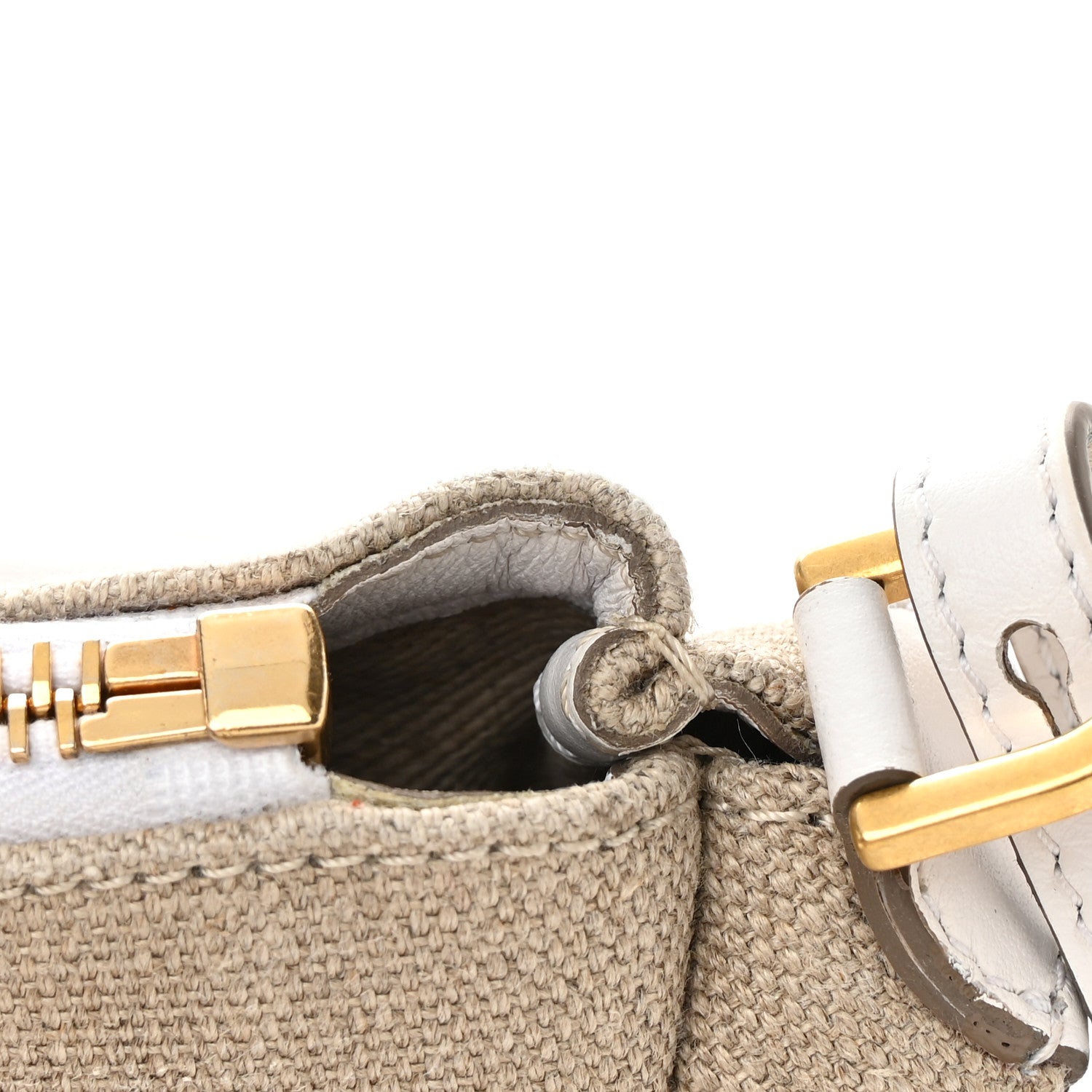 Chloe Canvas Calfskin Small Marcie Satchel White 19 of 19
