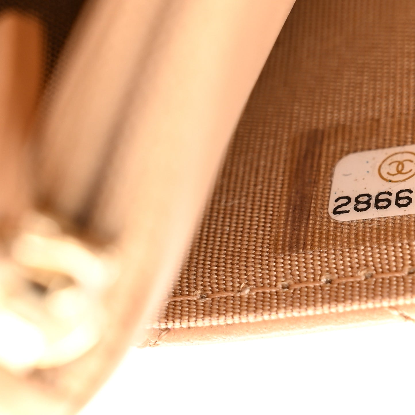 Lambskin Quilted Chain Around Wallet On Chain WOC Beige