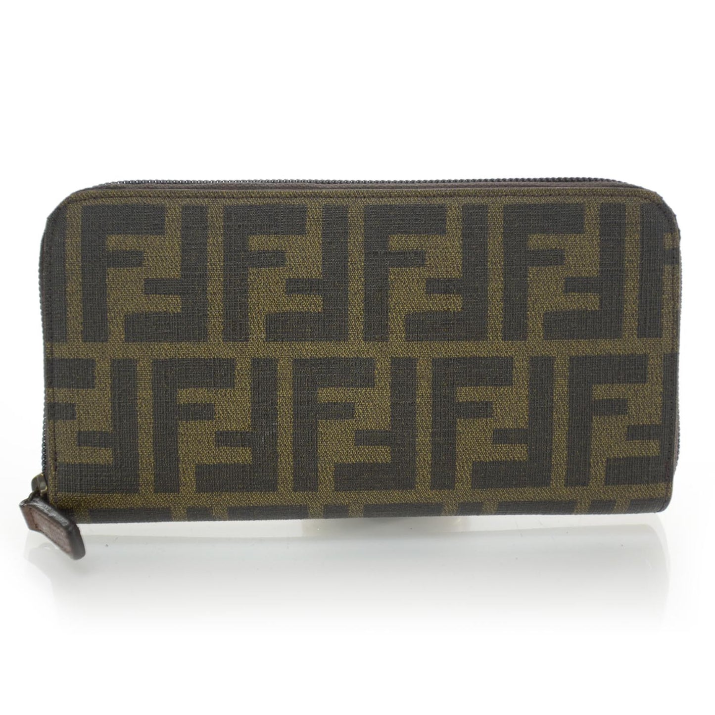 Zucca Spalmati Zip Around Wallet Tobacco Cioccolato