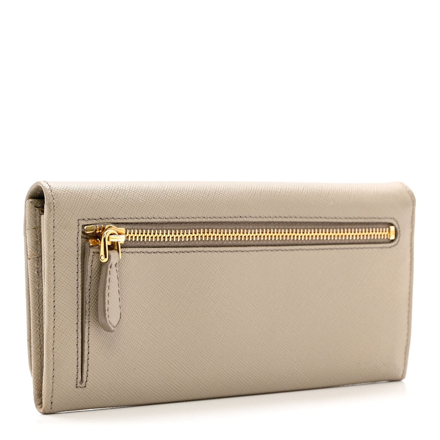 Saffiano Metal Continental Flap Wallet Cammeo