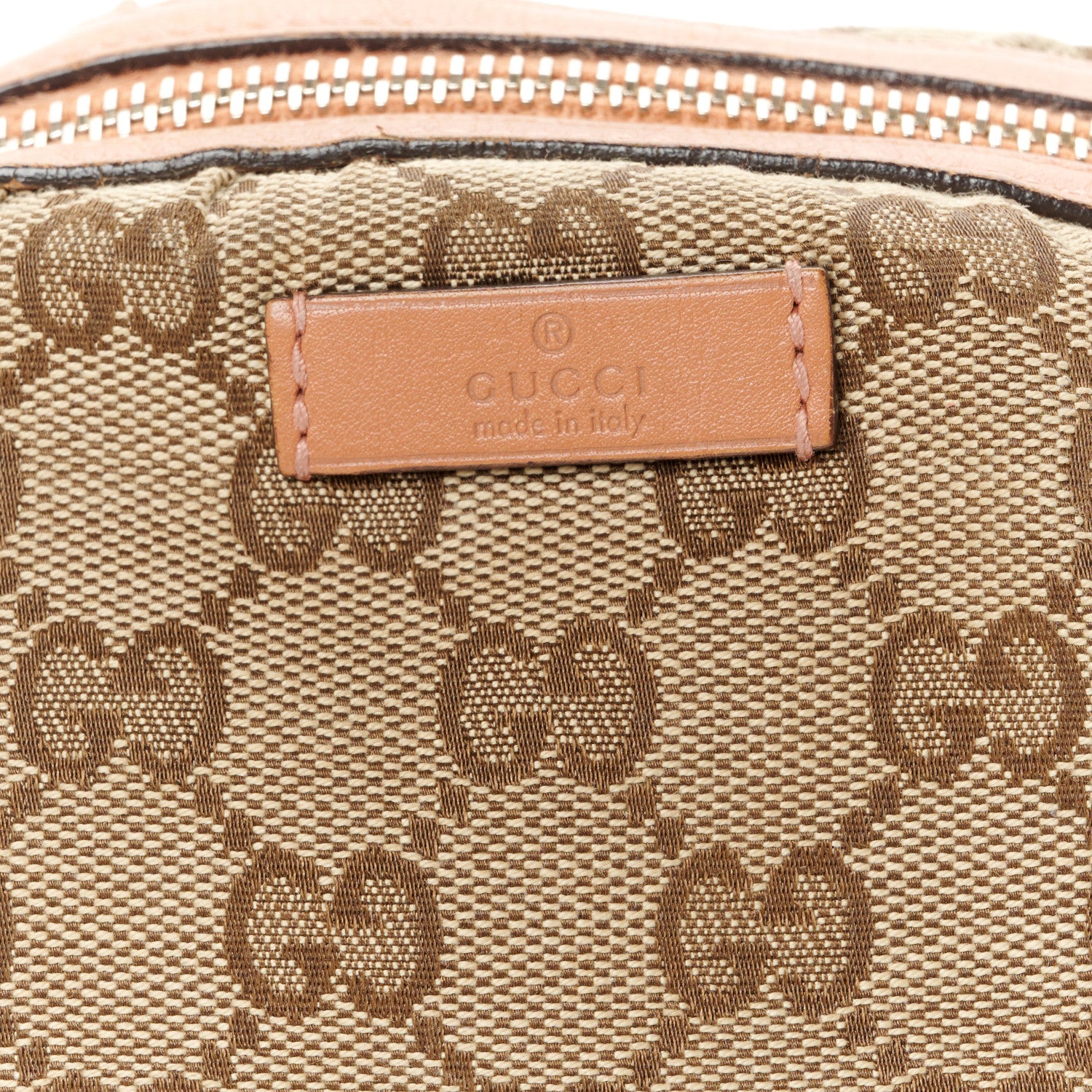 Gucci Monogram Medium Bamboo Cosmetic Case Dark Beige 8 of 9