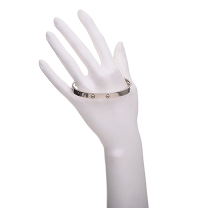 Cartier 18K White Gold LOVE Bracelet 19 2 of 8
