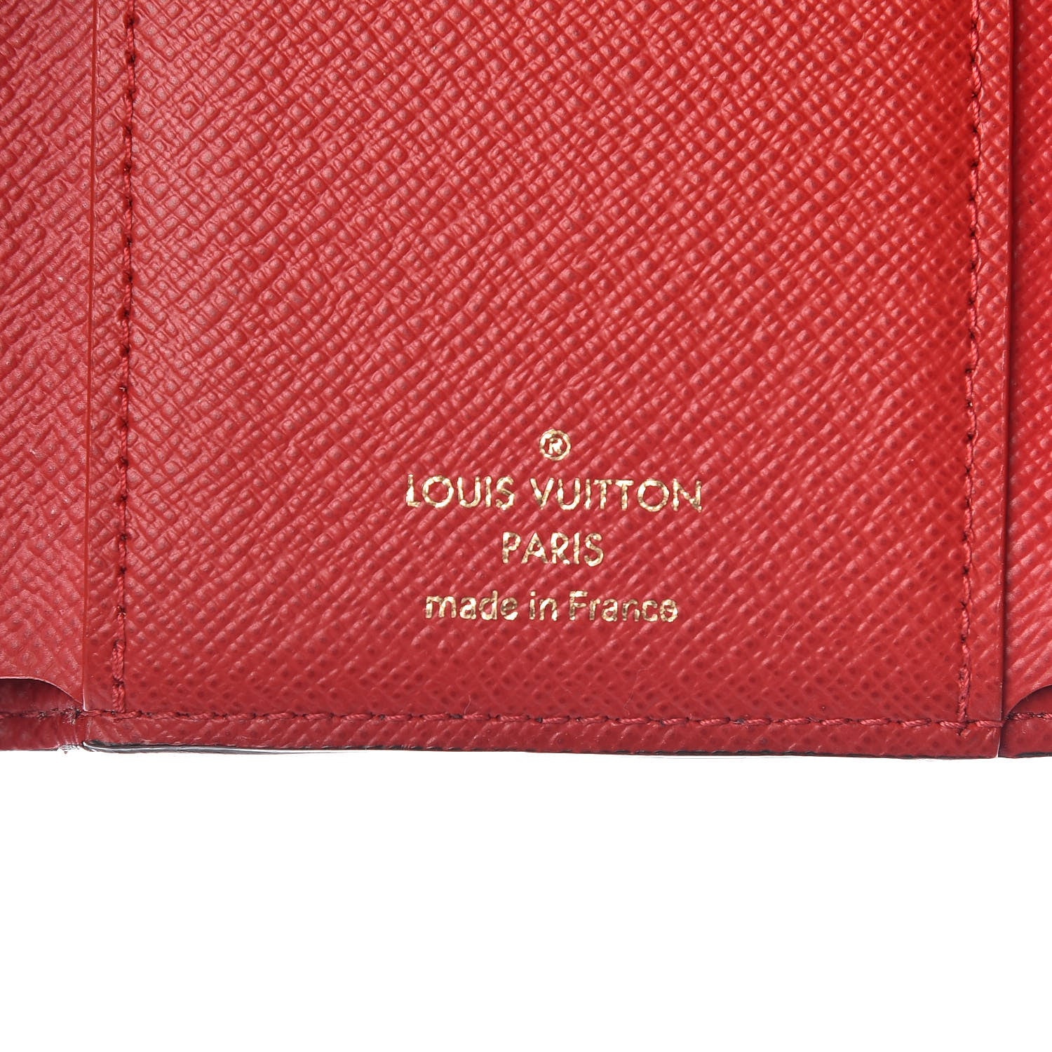 Louis Vuitton Damier Ebene Victorine Wallet Red 6 of 7