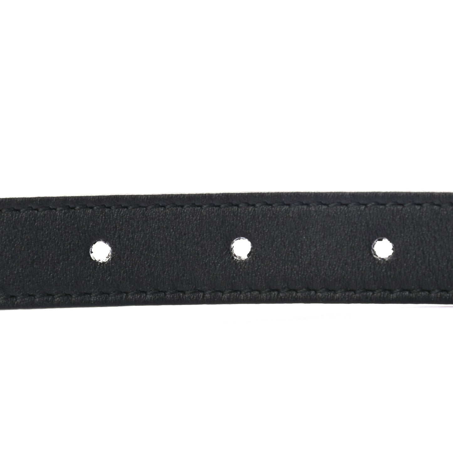Calfskin Pearl Double G 20mm Belt 85 34 Black Cream