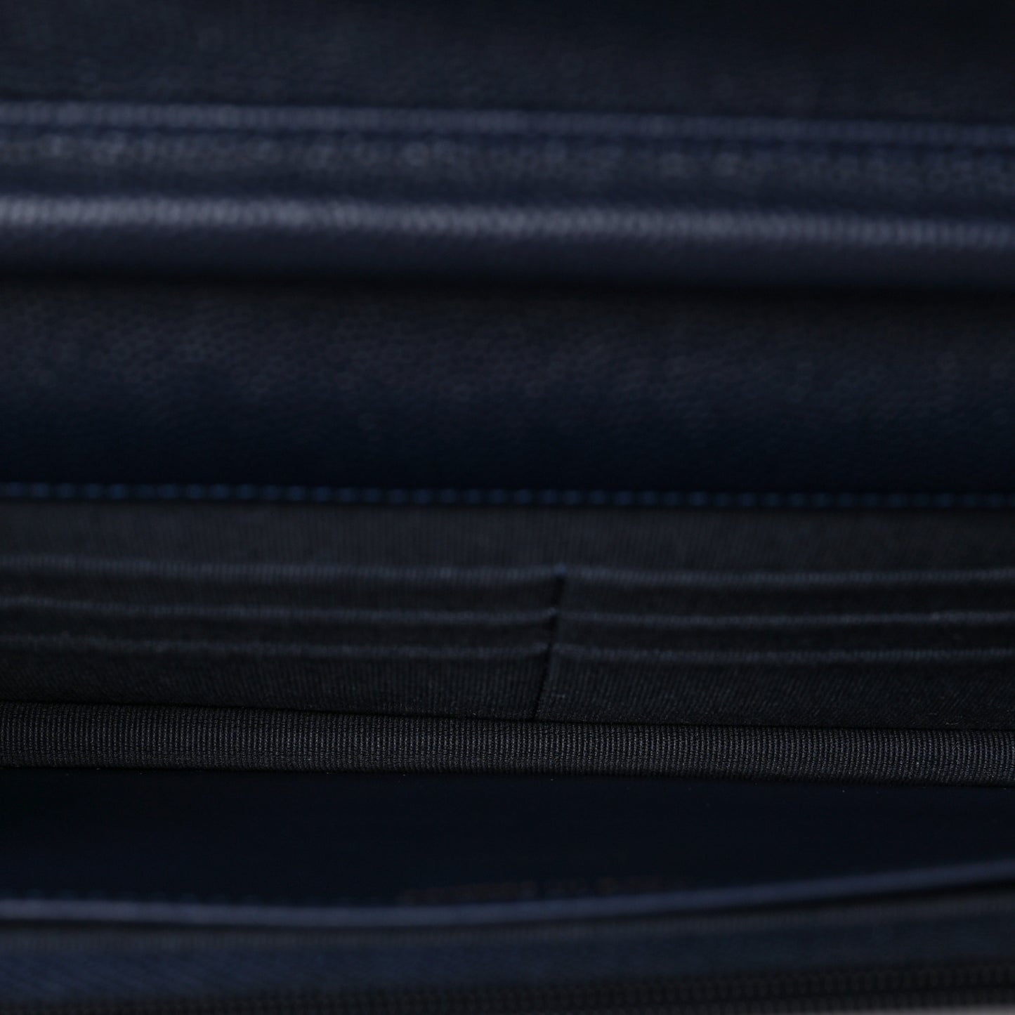 Caviar Quilted Wallet on Chain WOC Navy Blue