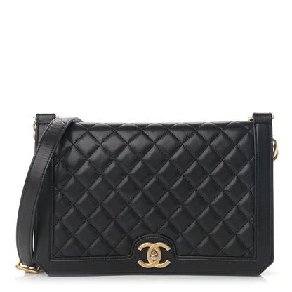 Chanel Lambskin Quilted Flap Shoulder Bag Black 1 of 15