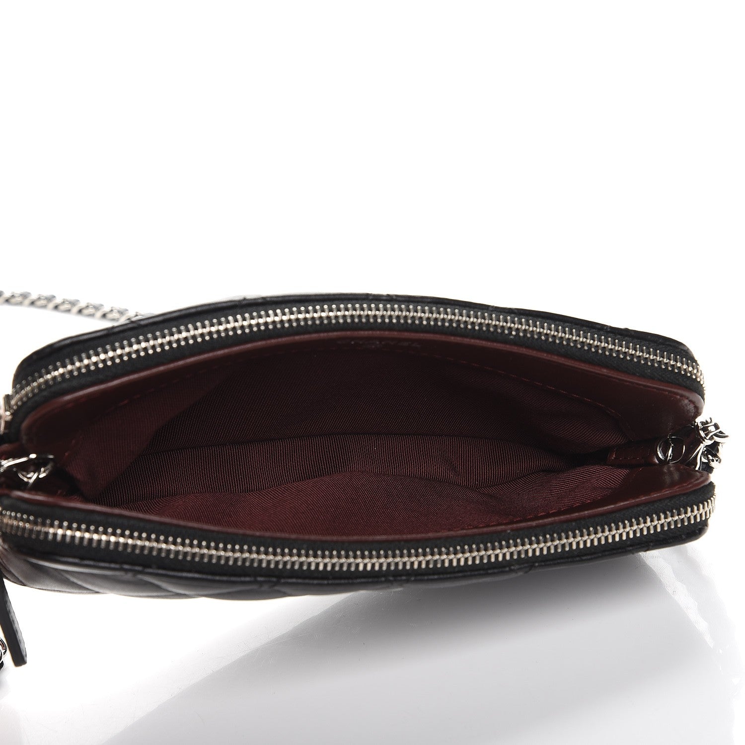 Chanel Lambskin Quilted Small Clutch With Chain Black 5 of 9