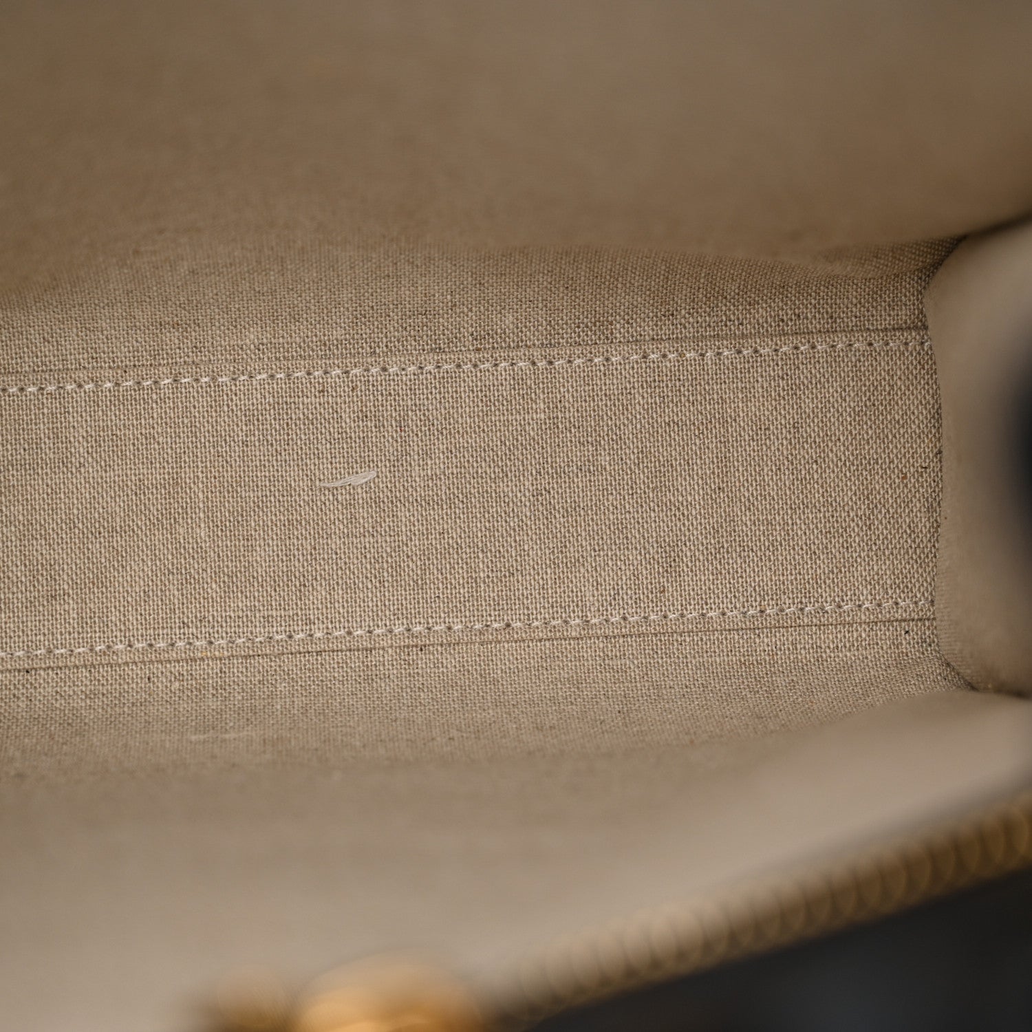 Celine Canvas Calfskin Logo Print Small Vertical Cabas Natural Navy 11 of 11