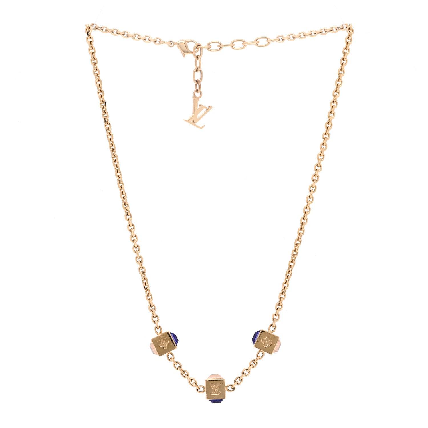 Louis Vuitton Swarovski Gamble Short Necklace Azur 3 of 6
