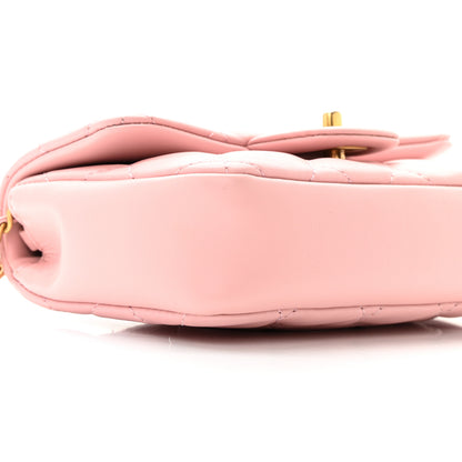 Chanel Lambskin Quilted Mini Heart Charms Flap Light Pink 9 of 10