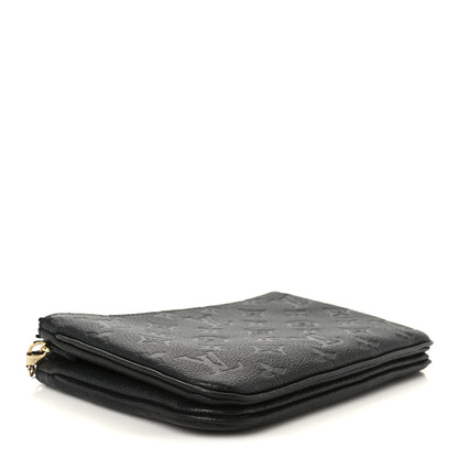 Louis Vuitton Empreinte Double Zip Pochette Black 4 of 11