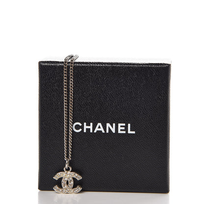 Chanel Crystal Timeless CC Necklace Silver 5 of 5