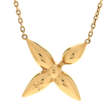 Louis Vuitton Metal Louisette Necklace Gold 4 of 9