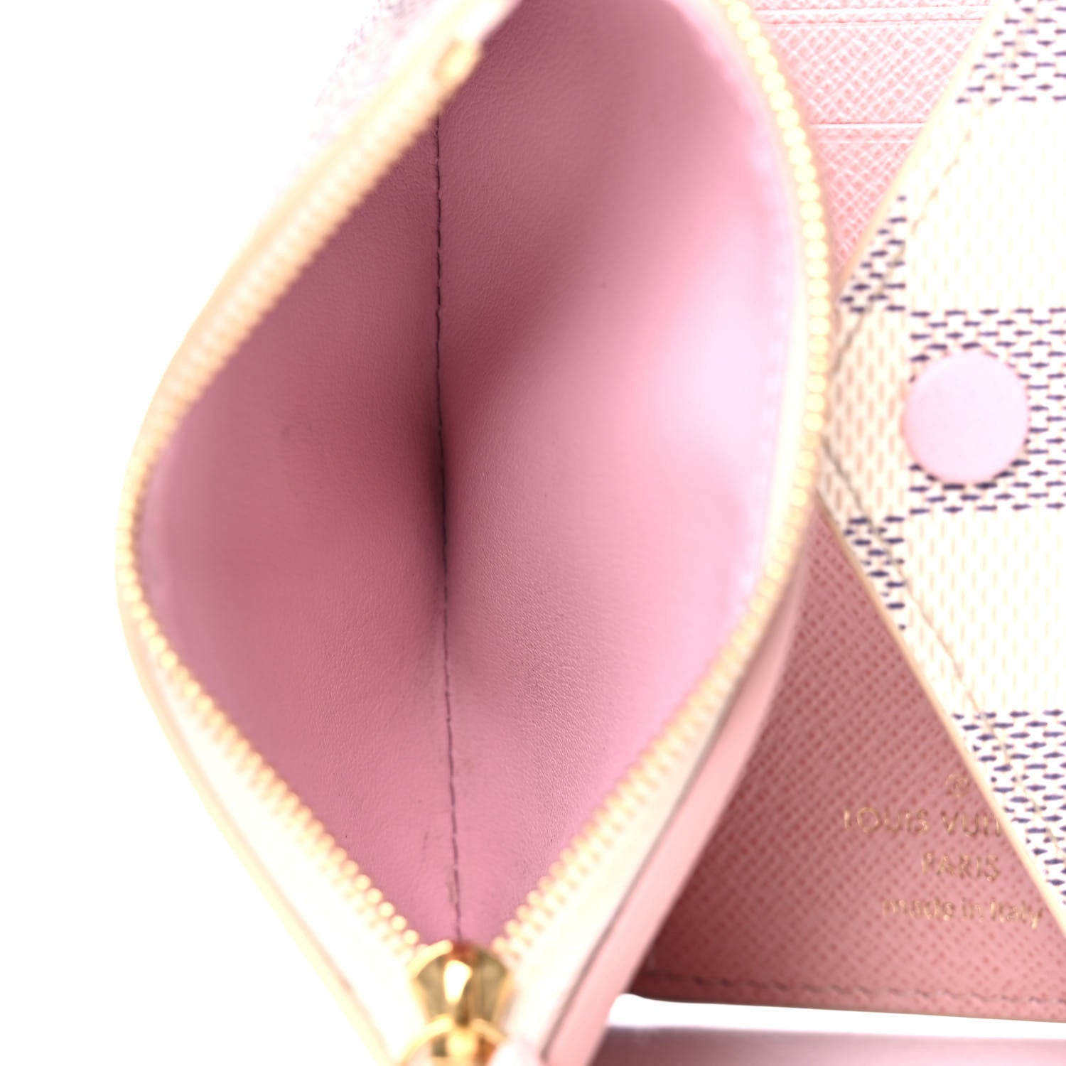 Louis Vuitton Damier Azur Victorine Wallet Rose Ballerine 6 of 13