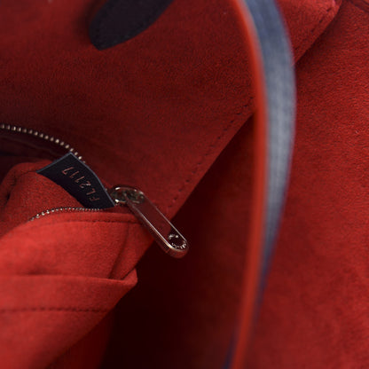Louis Vuitton Calfskin Braided Lockme Cabas Marine Rouge 7 of 13