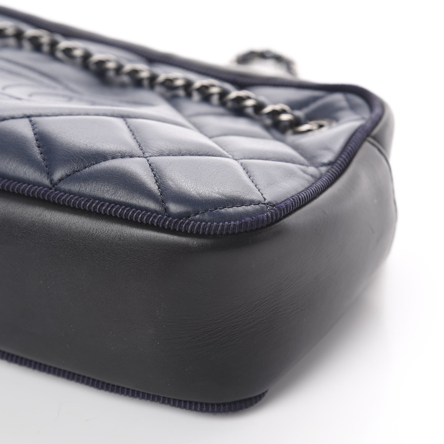 Chanel Calfskin Quilted Small Ballerine Camera Case Dark Blue 6 of 7