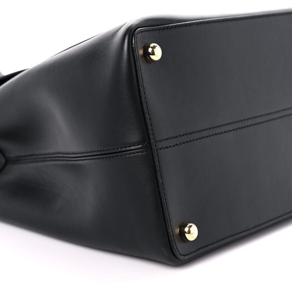 Burberry Smooth Bonded Calfskin Large Saddle Tote Black 7 of 13