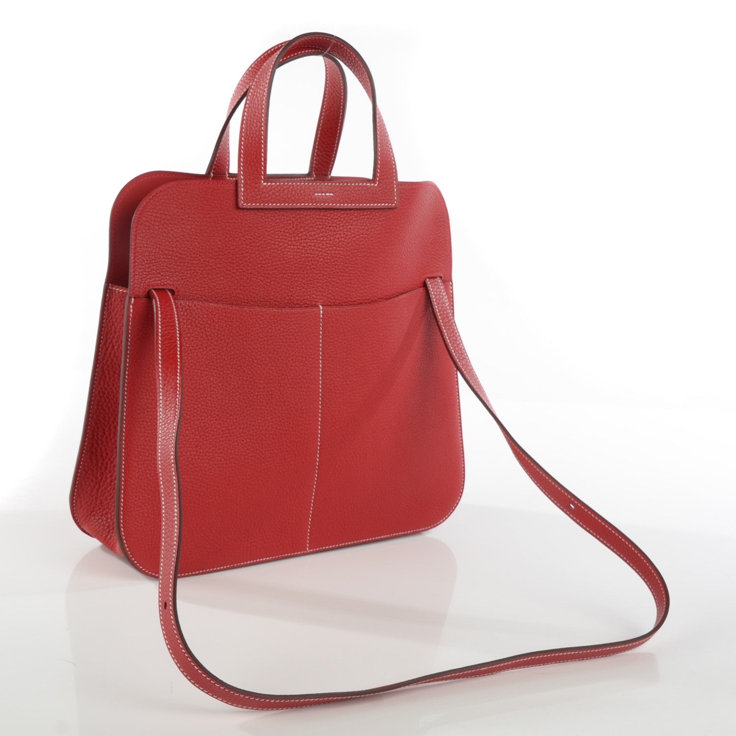 Hermes Taurillon Clemence Halzan 31 Rouge Casaque 3 of 7