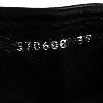 Gucci Calfskin Knee High Horsebit Crystal Heel Boots 38 Black 9 of 9