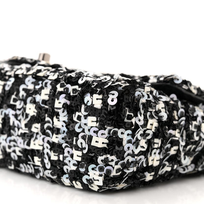 Chanel Sequin Lambskin Mini Flap Silver Black 10 of 10