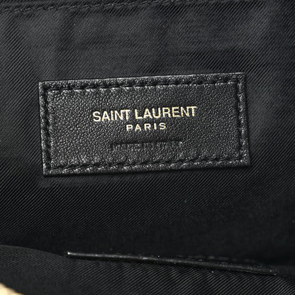 Saint Laurent Lambskin Quilted Gaby Cosmetic Pouch Black 7 of 7