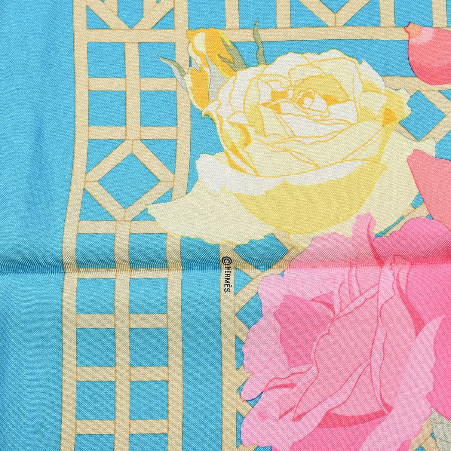 Hermes Silk Roseraie Scarf 90 4 of 4