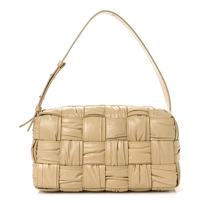 Bottega Veneta Calfskin Intreccio Plisse Camera Bag Porridge 1 of 8
