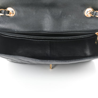 Chanel Caviar Quilted Jumbo Single Flap Black 5 of 12