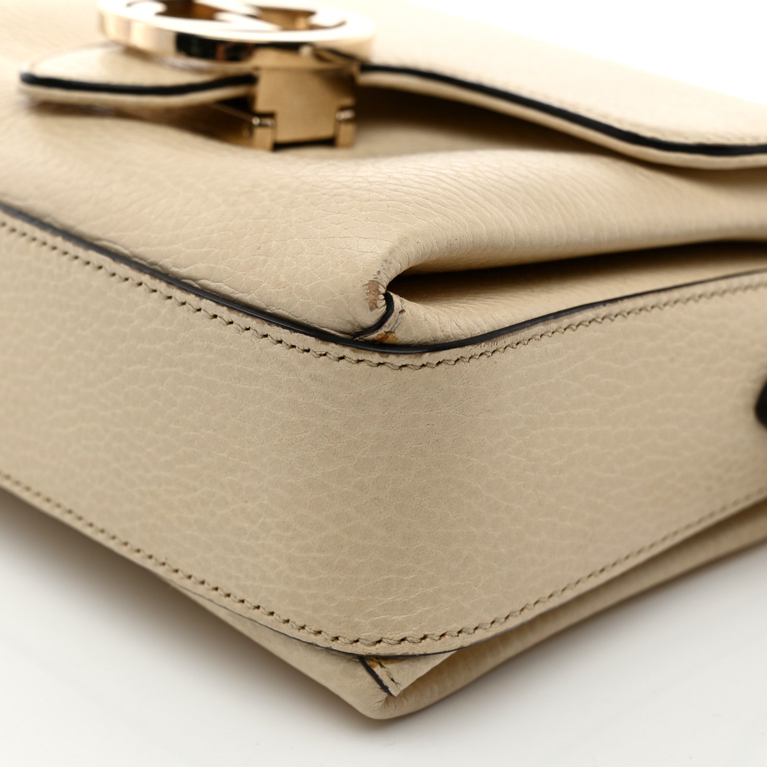 Gucci Dollar Calfskin Interlocking G Crossbody Bag Mystic White 12 of 14