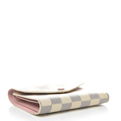 Louis Vuitton Damier Azur Victorine Wallet Rose Ballerine 4 of 7