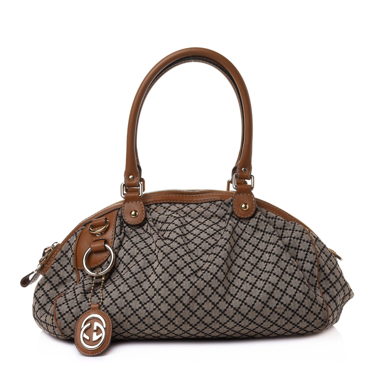 Gucci Diamante Medium Sukey Boston Brown 1 of 11