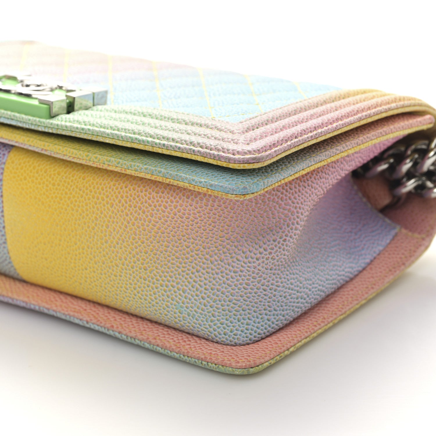 Chanel Caviar Quilted Medium Cuba Rainbow Boy Flap Multicolor 9 of 9
