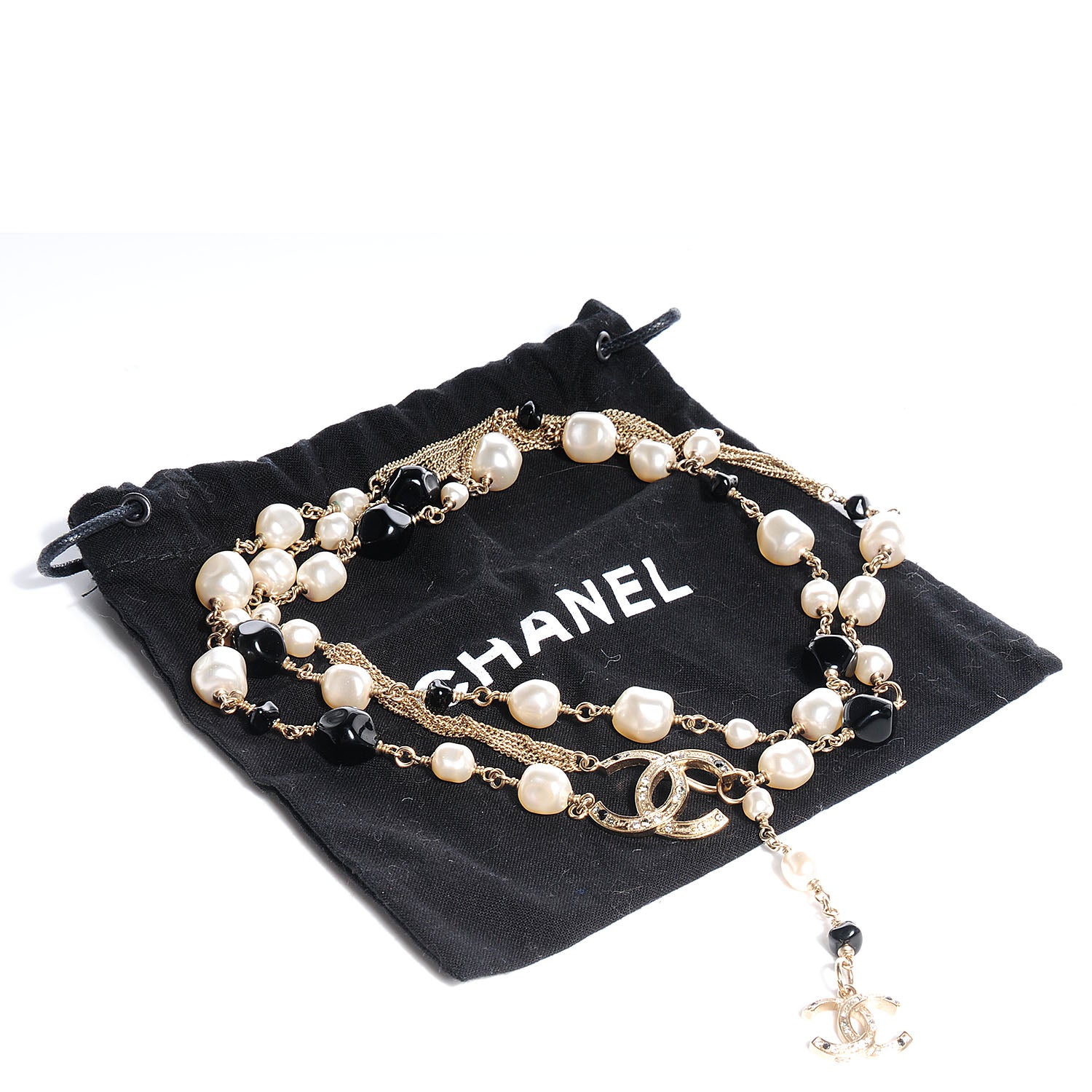 Chanel Pearl CC Beaded Belt Light Gold 4 of 7