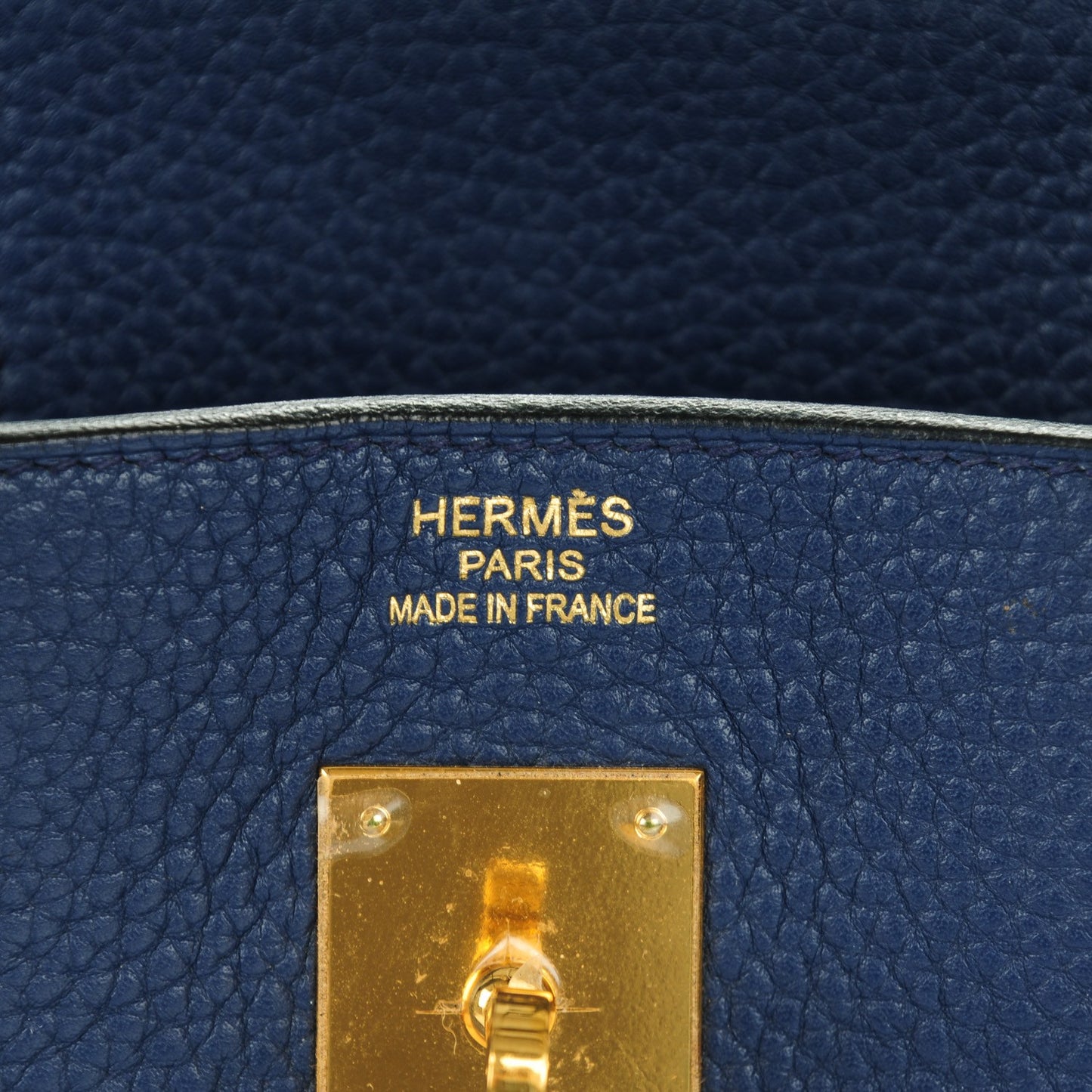 Taurillon Clemence Birkin 40 Bleu Saphir