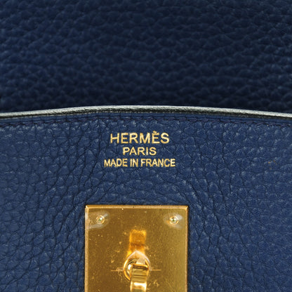 Hermes Taurillon Clemence Birkin 40 Bleu Saphir 15 of 24
