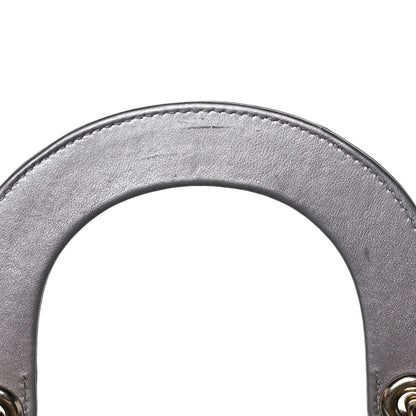 Christian Dior Metallic Lambskin Cannage Mini Lady Dior Grey 11 of 15
