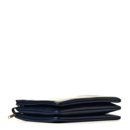 Celine Lambskin Large Trio Crossbody Bag Navy Blue 3 of 4