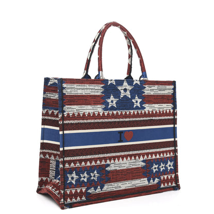 Christian Dior Canvas Embroidered Exclusive US Book Tote Multicolor 2 of 9