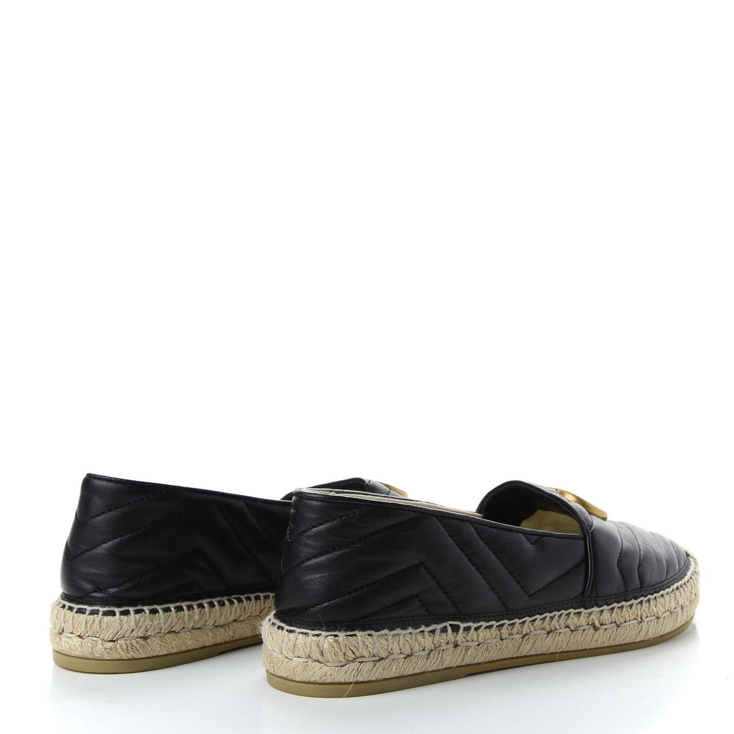 Nappa Matelasse GG Marmont Espadrilles 40 Black