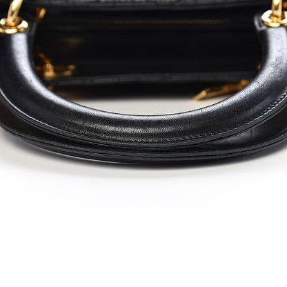 Christian Dior Lambskin Cannage Medium Lady Dior Black 8 of 13