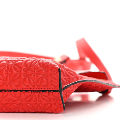 Loewe Calfskin Embossed Mini Repeat T Crossbody Bag Red 9 of 10
