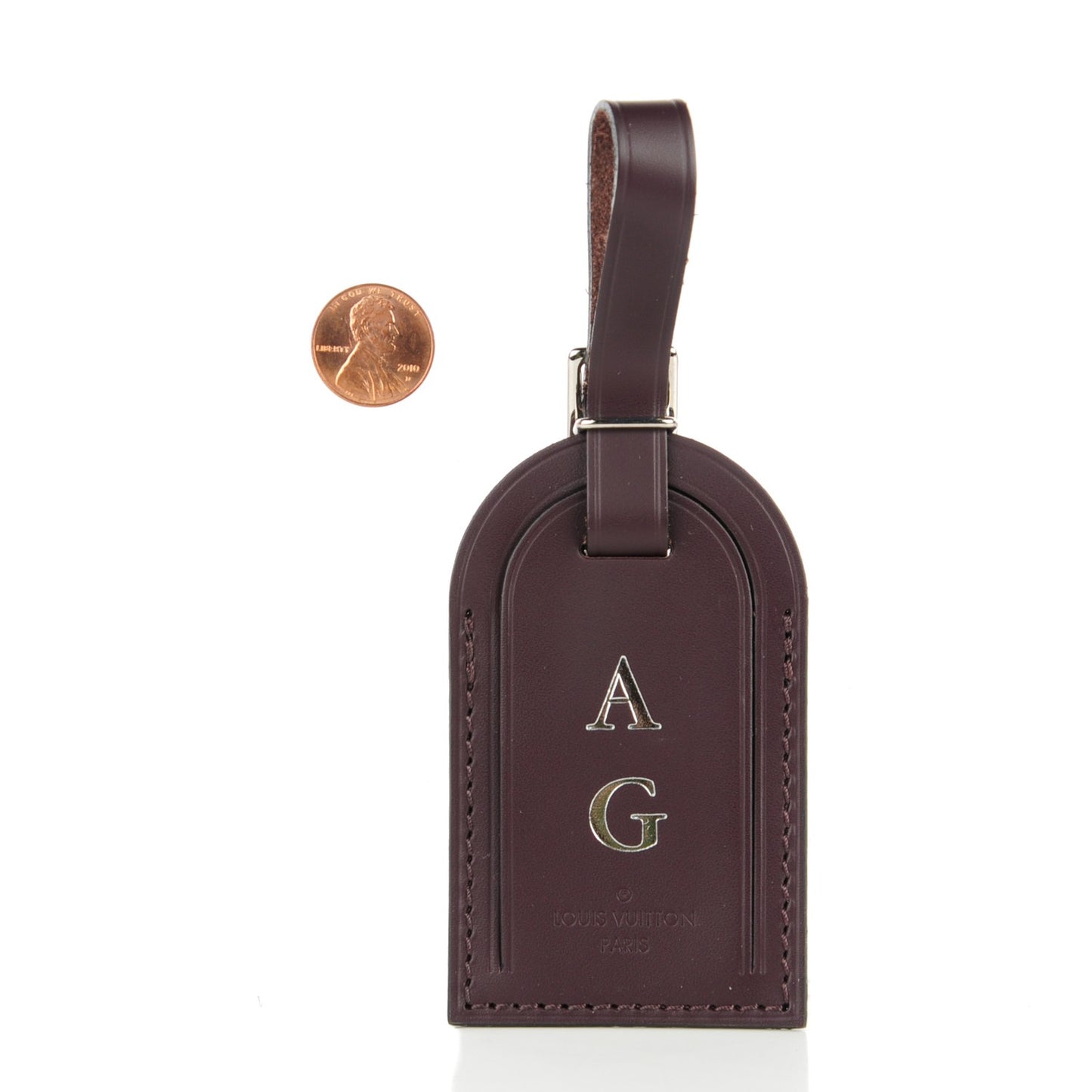 Calfskin Luggage Tag Quetsche