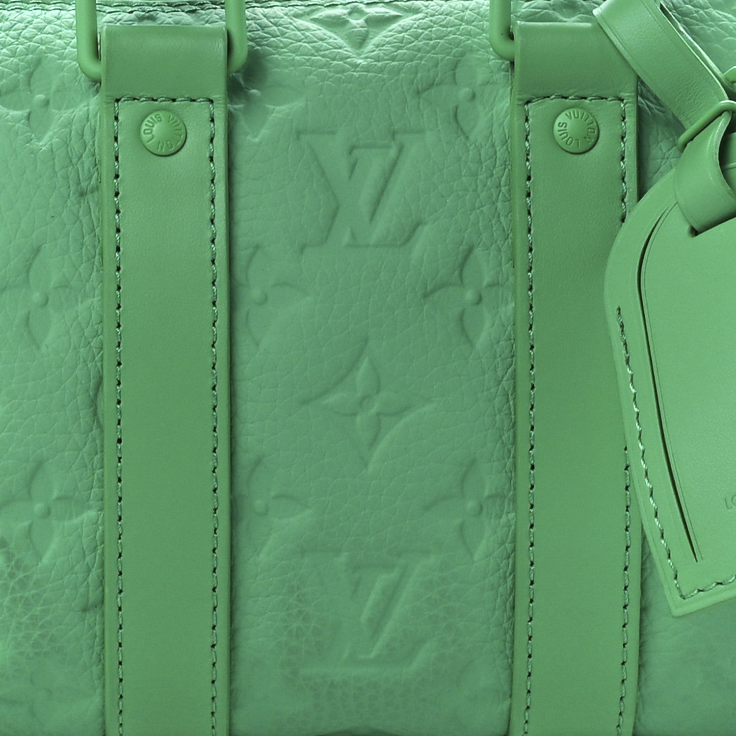 Louis Vuitton Monogram Taurillon Keepall Bandouliere 25 Minty Green 7 of 11