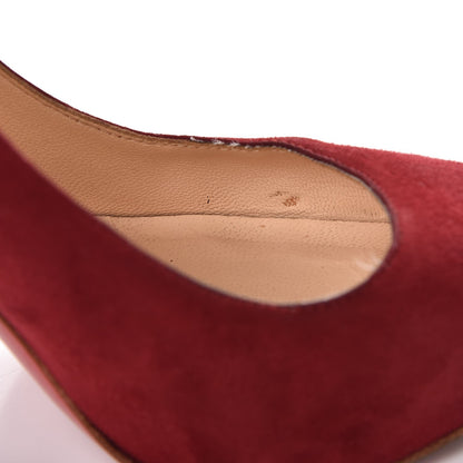 Christian Louboutin Suede Declic 120 Pumps 37 Dark Red 12 of 13