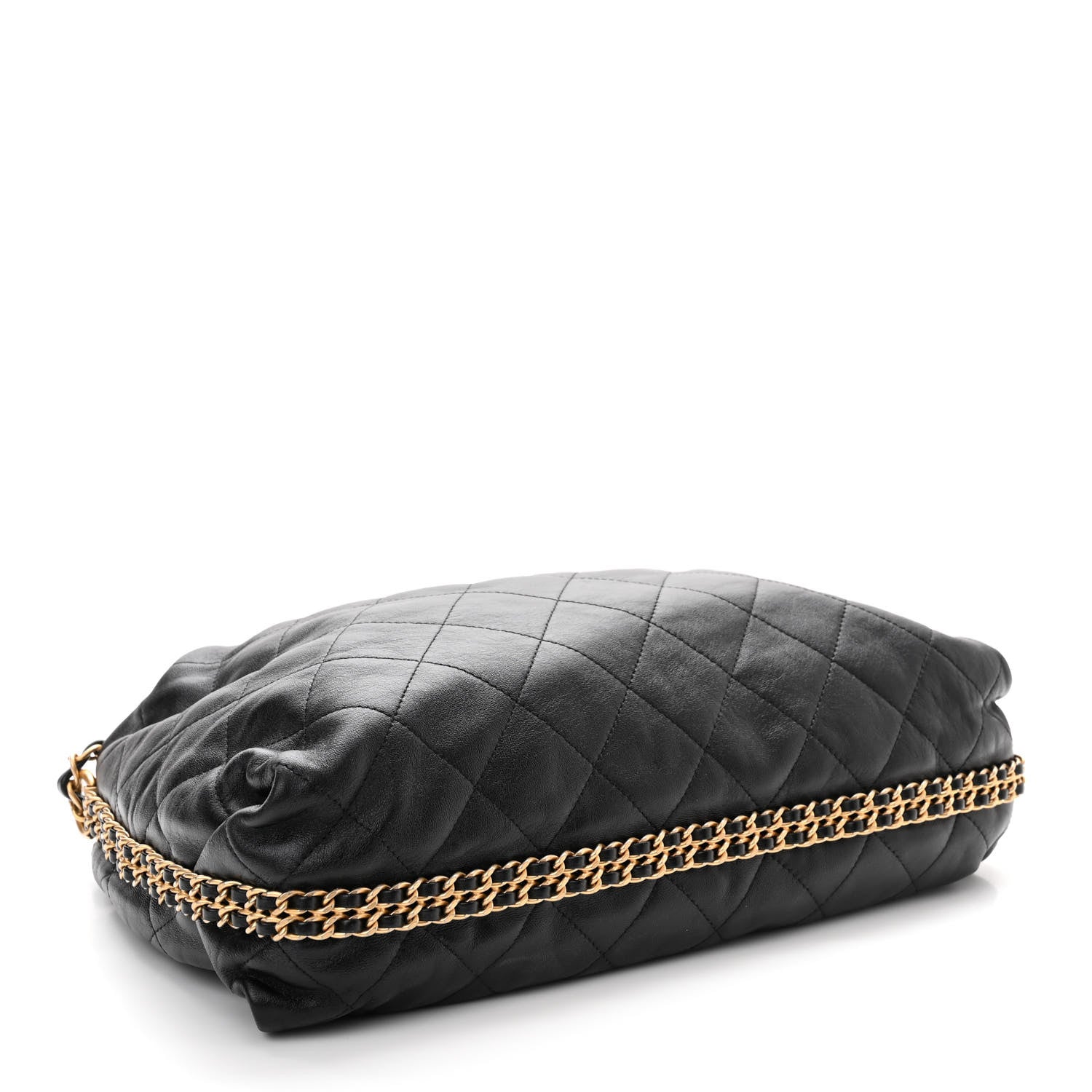 Chanel Calfskin Quilted Coco Shelter Bowling Bag Black 4 of 10