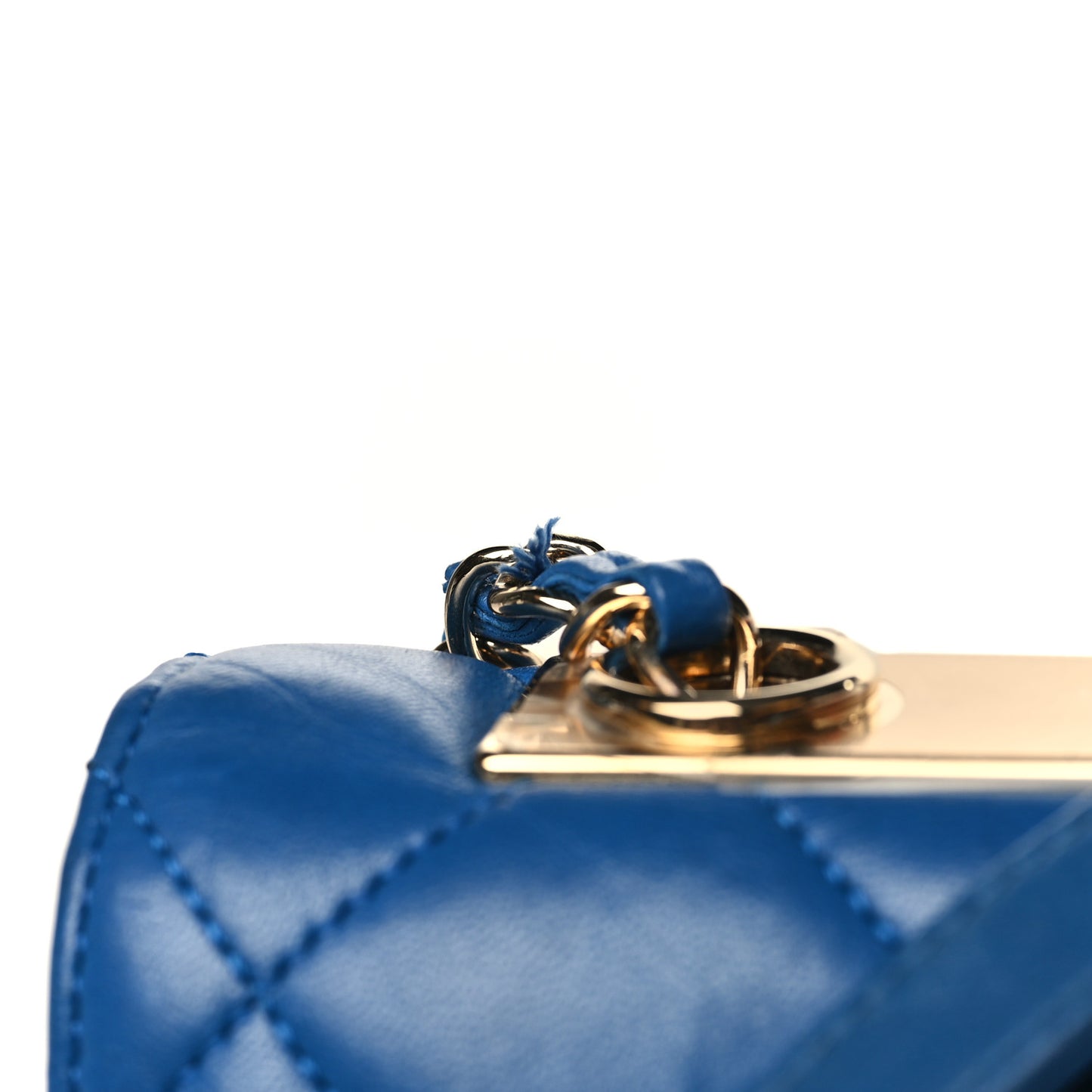 Lambskin Quilted Medium Trendy CC Flap Blue