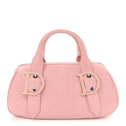 Christian Dior Calfskin Cannage Handbag Pink 1 of 13