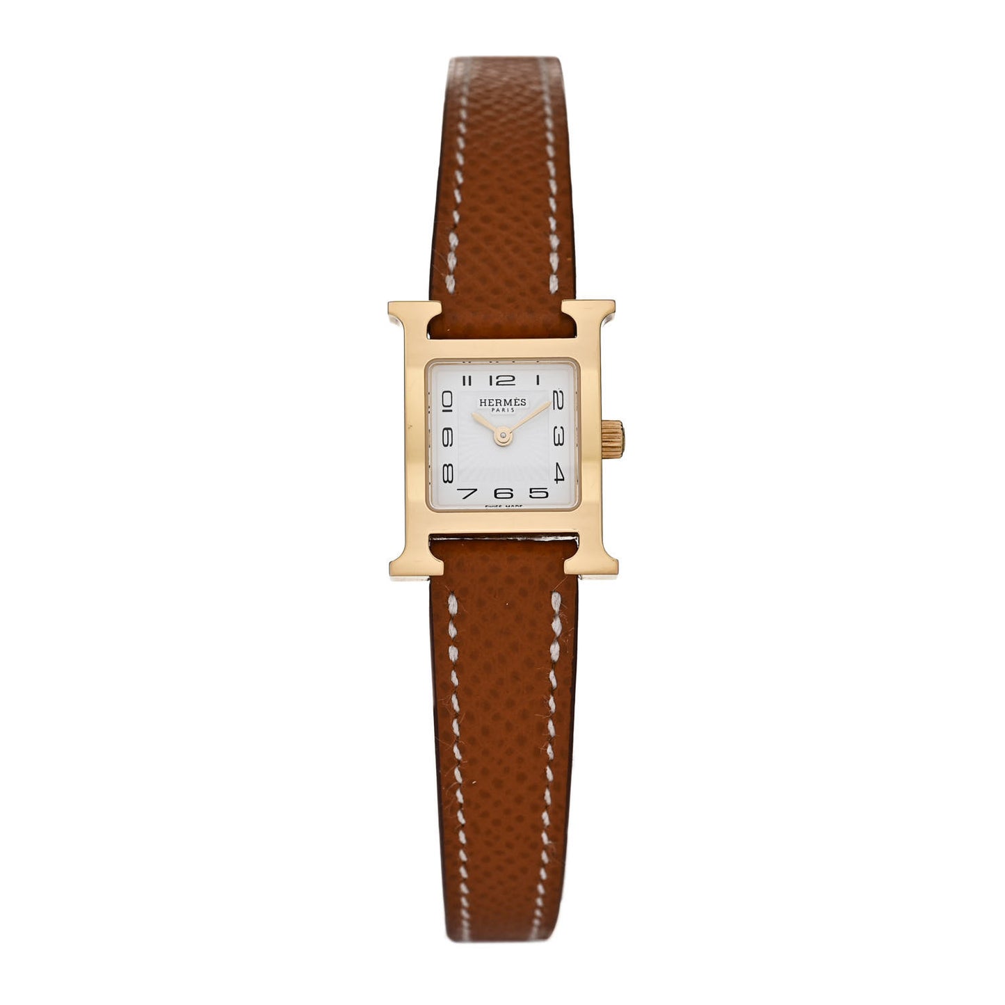 Stainless Steel Epsom 17.2mm Heure H Hour Quartz Watch Gold